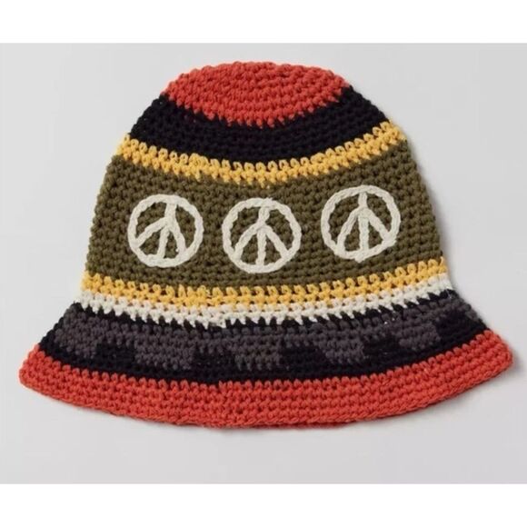 Urban Outfitters Peace Crochet Bucket Hat / NWT main image 2